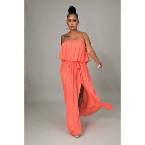 Flowy Coral Skirt Set